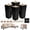 Black, variant on 6 Inch Wooden Furniture Legs - Set of 4 Solid Wood Replacement Feet for Sofa, Couch, Ottoman, Chair, Cabinet, TV Stand, Wardrobe, Dresser, Loveseat - Mid Century Modern, Square, Black