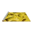 thumbnail image 2 of Ahgly Company Machine Washable Indoor Square Abstract Yellow Modern Area Rugs, 3' Square, 2 of 4