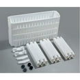 thumbnail image 5 of Basicwise Slim Storage Cart - 4 Tier Rolling Organizer Cabinet with Adjustable Shelves, Wheels, Freestanding, Fits Between Fridge and Counter, for Kitchen, Bathroom, Laundry, 4.75" W x 40.2" H, White, 5 of 5
