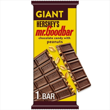 Hershey's Mr. Goodbar Chocolate with Peanuts Giant Candy, Bar 7.13 oz, 25 Pieces