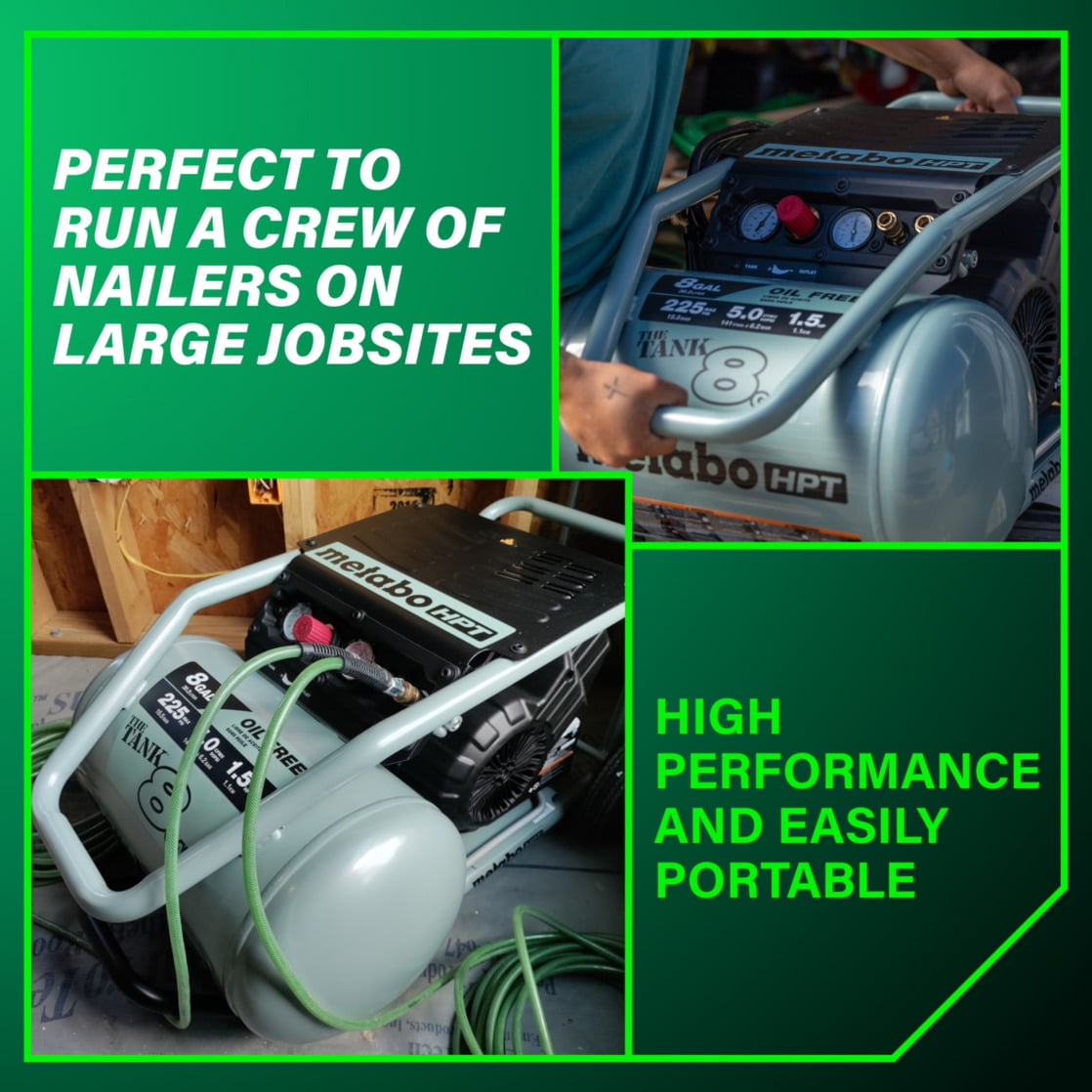 Metabo HPT 8-Gal Air Compressor for Garage, 225 PSI, EC1315S