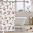 thumbnail image 3 of Cartoon Car Bathroom Curtain Rainbow Bath Curtain, Construction Tractor Shower Curtain Watercolor Truck Bathroom Curtains, Girly Pink Love Heart Shower Accessories Car Decor, 3 of 4