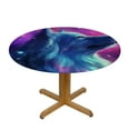 thumbnail image 3 of RUIYC Round Tablecloth Sky with Howling Round Fitted Tablecloth with Elastic Edge, Waterproof Oil Proof Table Cloth Wipe Clean Table Cover for Indoor and Outdoor Fits, 3 of 7