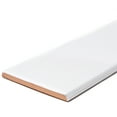 thumbnail image 2 of The Tile Life Blecker White Glossy Ceramic Bullnose Tile Trim, 3 x 12 in,- 1-Piece, 2 of 4