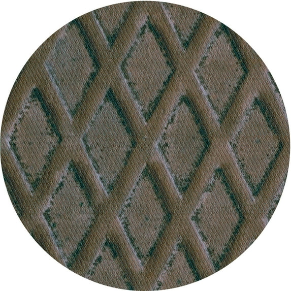 Ahgly Company Indoor Round Patterned Milk Chocolate Brown Area Rugs, 4' Round