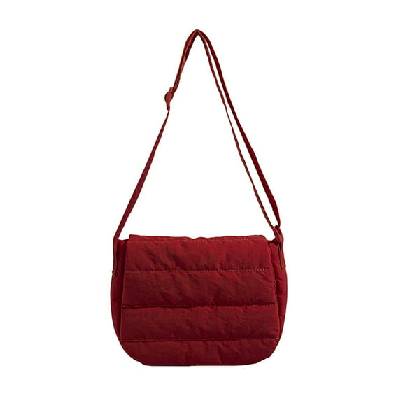 Fashionable Quilted Down Cotton Crossbody Phone Bag For Women Casual Shoulder Purse Underarm Bags for Student