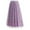 Purple, variant on Yueyer Women's Long Skirt Daisy Embroidery Mesh Solid Color High Waist Flowy A-line Midi Skirt