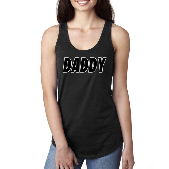 Wild Bobby, Classic Daddy Dad, Father's Day, Women Racerback Tank Top, Black, Small