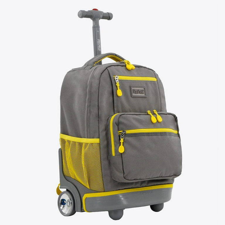 J World Sunlight Grey 18 Rolling Backpack
