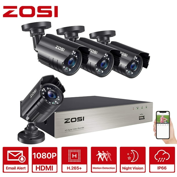 ZOSI 1080P H.265+ Home Security Camera System,5MP Lite 8 Channel