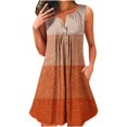thumbnail image 1 of JUNWELL BLVB Robes d'Été pour les Femmes Col Rond Scintillant Robe de Réservoir Sans Manches Casual Grande Taille Mini Robe avec Poches, 1 of 4
