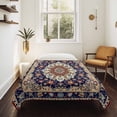thumbnail image 4 of Navy Blue Boho Small Tapestry for Bedroom Wall Hanging Tapestry,Contemporary Abstract Ethnic Vintage Geometric Ceiling Backdrop Tapestries Poster Blanket Wall Decor for Living Room 23" x 28", 4 of 8