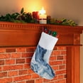thumbnail image 6 of White Blue Marble Print Christmas Stocking 37 Inch Xmas Stock for Family Holiday Christmas Party Decor, 6 of 8
