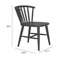 thumbnail image 6 of Shio Dining Chair Black Dining Chair, Modern Style, Weather resistant powder coated aluminum frame, Aluminum, Outdoor Dining, 6 of 11