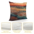 thumbnail image 4 of Pratyus Sunset Waves Colorful Sky Pillow Cases with Zipper Home Decor for Living Room Bedroom Cushion Outdoor Pillowcase Summer Printed on Both Sides 1PC 20x20in, 4 of 5