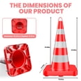 thumbnail image 2 of Safety Cones, 12PCS x 36" Traffic Cones, PVC Orange Construction Cones, 3 Reflective Collars Traffic Cones with Weighted Base and Hand-Held Ring Used for Traffic Control, Driveway Road Parking, 2 of 8