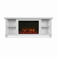 thumbnail image 6 of Real Flame Penrose 58" Slim Solid Wood & Glass Electric Fireplace in White, 6 of 11