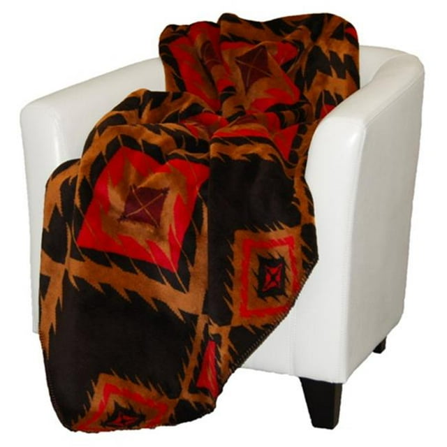 Denali Home Collection 16121072 Diamant Rouge avec Jaquette en Chocolat