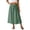 A1-Green302, variant on XIAOCHA Summer Midi Skirt for Women Solid Elastic Waist Side Pocket Flowy Loose Casual Everyday Long Skirts