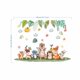 thumbnail image 2 of ZHAOCHENG Pegatinas de pared de animales de la selva, jirafa, elefante, mono, decoración de pared, habitación de niños, guardería, sala de estar, pared de educación preescolar para bebés autoadhesiva, 2 of 5