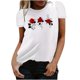 thumbnail image 1 of Camiseta de manga corta suelta con cuello redondo y estampado informal a la moda para mujer Pompotops  hfajkhk126922, 1 of 1