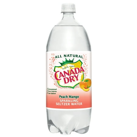Canada Dry Peach Mango Sparkling Seltzer Water, 2 L