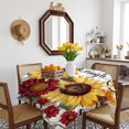 thumbnail image 3 of Sunflower Gray Check Table Cloth Waterproof Tablecloths, Farmhouse Flowers Butterfly Tablecloth Dining Table Cover for Kitchen Party Tabletop Outdoor, Square Tablecloth 54x54 Inch, 3 of 9