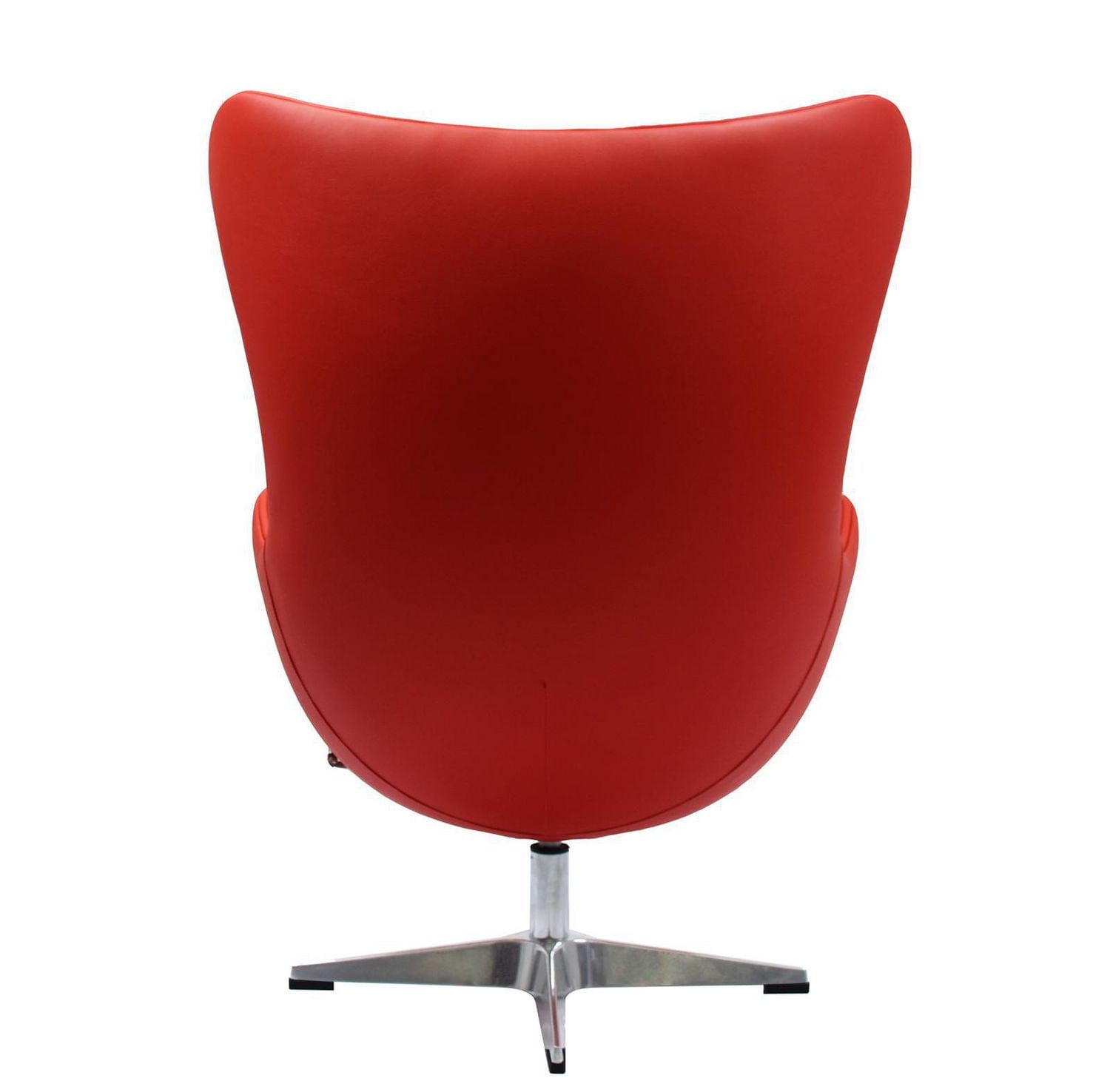 Canadian Egg Leatherette Lounge Chair Red