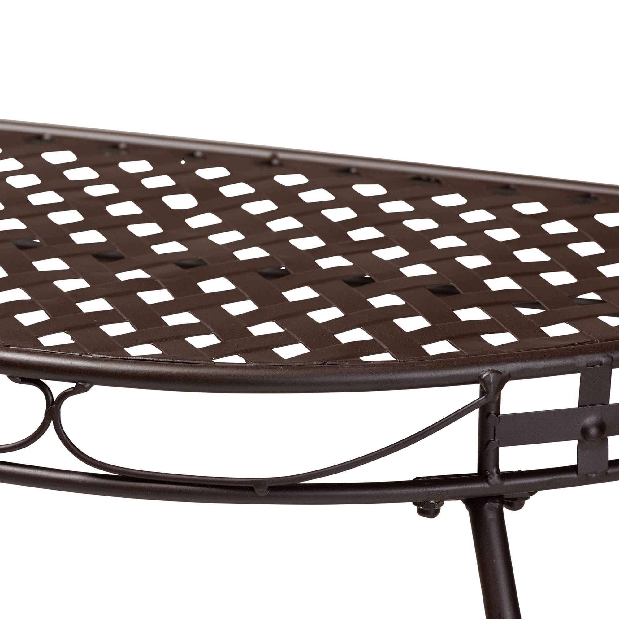 Baxton Studio Laraine Modern Metal Outdoor Console Table, Black