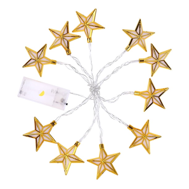 Moyic Cadena de iluminación para manualidades, lámpara decorativa de Ramadán, suministros de Oriente Medio, adorno colgante para jardín, adorno Iluminación navideña Oro Moyic HA060651-01