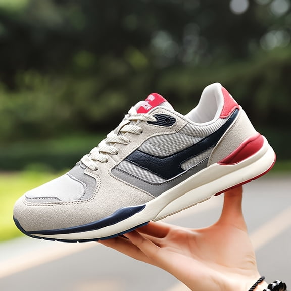 Panyan Wolfcaw Men's Lightweight Breathable Sneakers - Low-Top Running Shoes with & Arch, - Training Sneakers Suitable for Gym,, Casual Wear - -Terrain Traction (Cloud/Geometric/Striped)