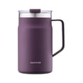 thumbnail image 1 of LocknLock Metro Taza Premium de acero inoxidable 18/8 con doble pared aislada con asa, perfecta para mesa con tapa, morado, 20 oz, 1 of 5