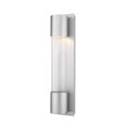 thumbnail image 1 of Striate 1 Light Outdoor Wall Sconce Clear Optic Glass, 1 of 2