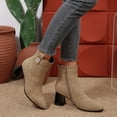 thumbnail image 2 of Dasayo Comfortable Women Boots Footwear Dress Ankle Yellow Fall Kitten Heels Pointed Toe Boots Shoes Women 39, 2 of 8