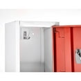 thumbnail image 3 of AdirOffice 72" Steel 2 Tier Large Metal Storage Cabinet Locker Organizer With 2 Doors Red, 3 of 7