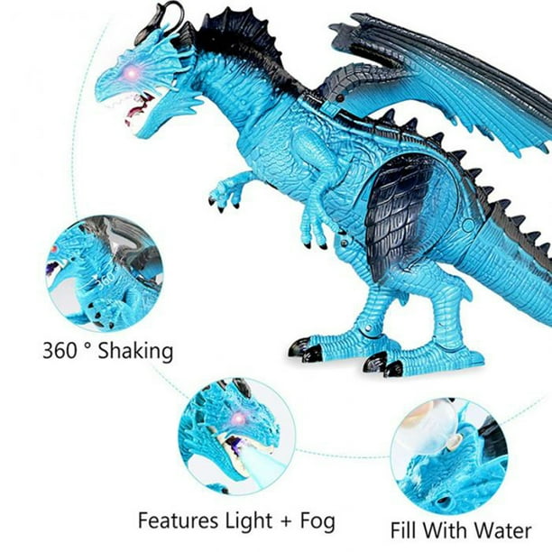 Infrarrojos RC dinosaurio juguetes Control remoto dragón sacudiendo la  cabeza caminando Spray niños juguete para regalo