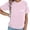 Pink, variant on Gyujnb Round Neck Floral Print Nursing Top Chest Pocket Short Sleeve Loose Soft Casual Maternity Breastfeeding T-Shirt,S