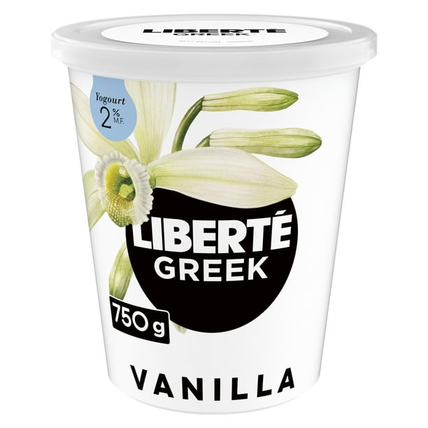 Liberté Grec Yogourt 2 %, Vanille, Teneur élevée en protéines, 750 g 750 g