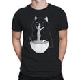 thumbnail image 2 of Ramen Cat: Whisker Noodle Delight Men's T-shirt Black, 2 of 3
