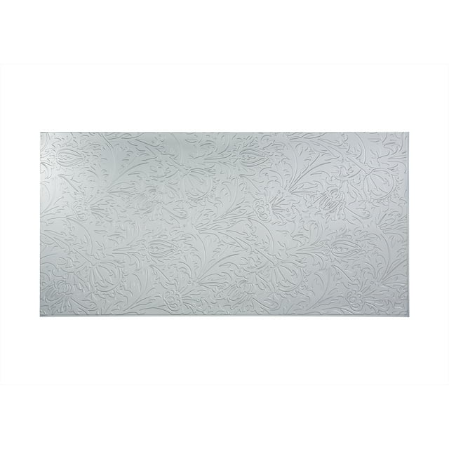 FASÄDE Easy Installation Nettle Argent Silver Wall Panel (4' x 8' Panel)
