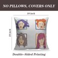 thumbnail image 2 of LALILO Throw Pillow Covers Four Oriental Women Hair Afro American Cushion Cover 18" x 18", 2 Pack, 2 of 6