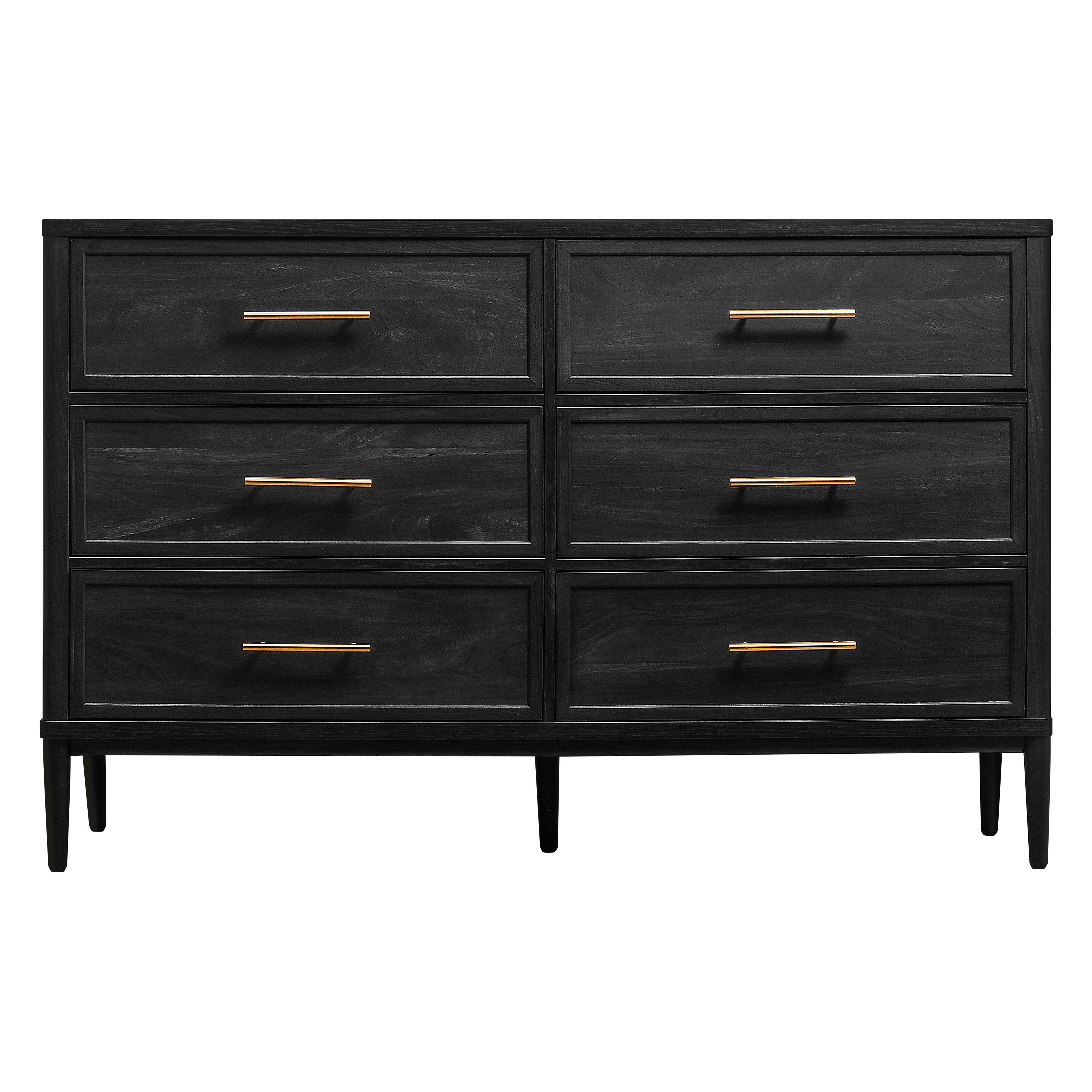Better Homes & Gardens Oaklee 6 Drawer Dresser, Charcoal Finish
