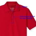 thumbnail image 4 of Educated Uniforms Boys 2T-20 Short Sleeve Pique Polo Shirt Red 2T, 4 of 5