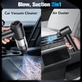 thumbnail image 4 of Cordless Car Vacuum with LED Display Screen, 180000RPM 2-in-1 Handheld Vacuum & Air Duster, 120W Brushless Motor, Multi-Nozzles for Car Home Office Pet Hair, 4 of 8