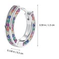 thumbnail image 2 of FESTFENDS 1Par Pendientes De Con De Rhinestones Multicolor Para Estilo Único Y Sofisticado, 2 of 8