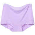 thumbnail image 2 of YWDJ Women's Underwear Plus Size Lightweight High Waist No Show Solid High Waist Tummy Controlling Warm Underwear Sexy Underwear Briefs Purple XL, 2 of 3
