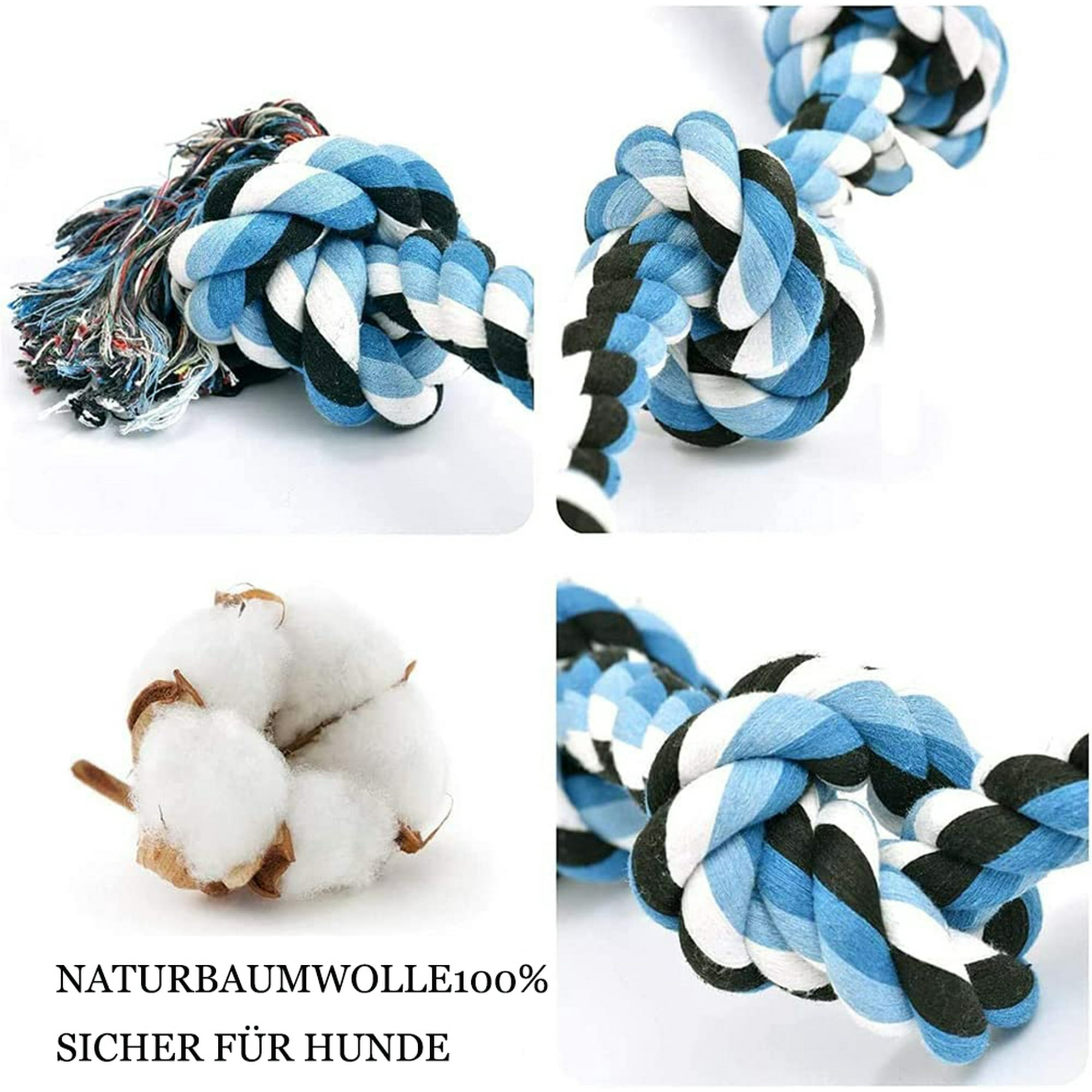 Dog Toy Indestructible Rope for Strong Large Dogs Dog Rope Toy 90 cm 5 Knots Rope for Aggressive Chewing Interactive Rope for Medium and Large Dog Breeds Walmart