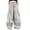 Gray, variant on Girls Floral Cargo Pants Elastic Waist Wide Leg Baggy Trousers with Multi Pockets, For Outdoor Hiking Travel Gray 10-11Y