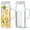 Glass Lid, variant on 2 Sets Glass Pitcher with Lid, 50 oz / 1500 ml Water Carafe with Handles Hot Cold Beverage Water Jar Glass Jug for Tea Juice Milk Coffee Iced Beverage Bamboo Lid,1.5l