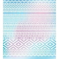 thumbnail image 3 of Afghan Queen Size Duvet Cover Set, Geometric Shapes with Triangles Rhombuses and Herringbone Zigzag Stripes, Decorative 3 Piece Bedding Set with 2 Pillow Shams, Lilac and Pale Blue, by Ambesonne, 3 of 3
